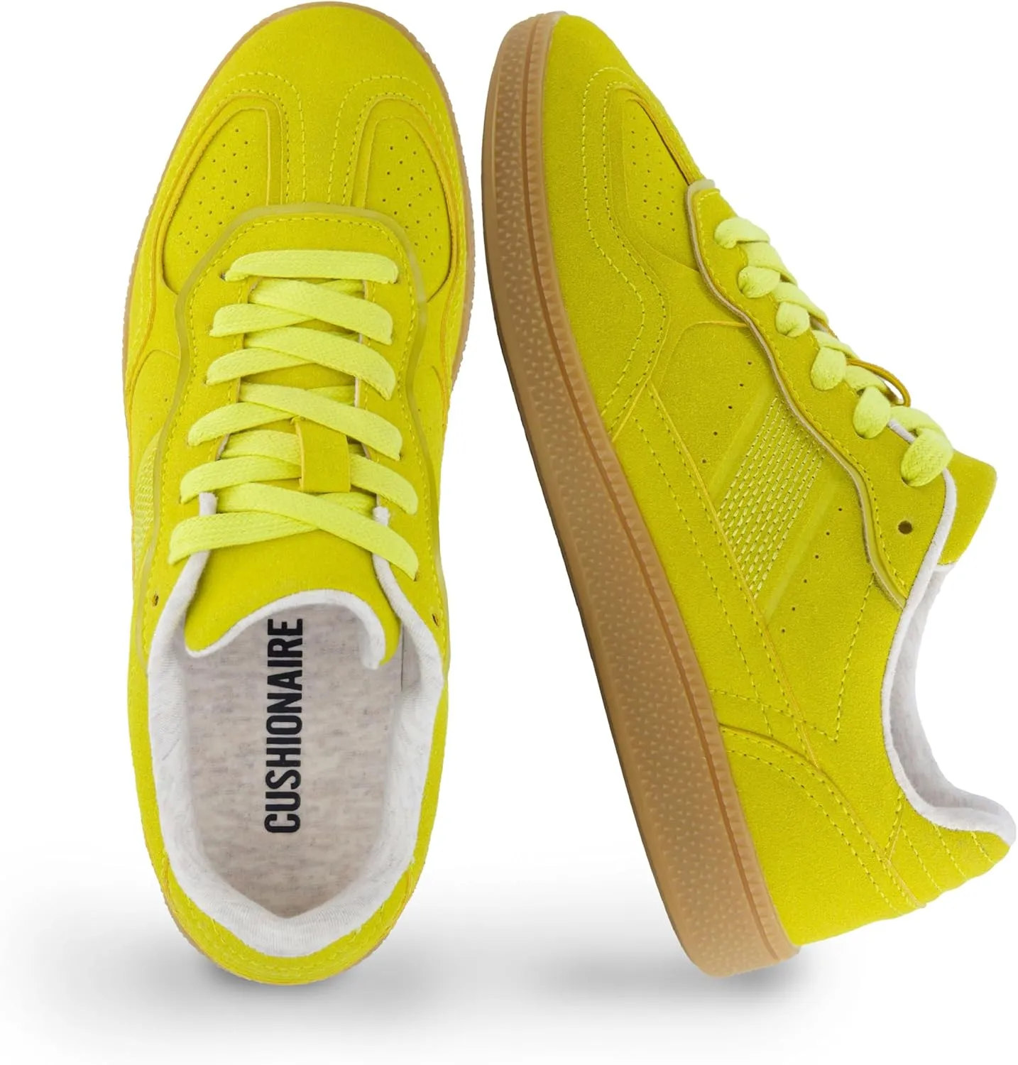 CUSHIONAIRE Bettina Women's Retro Sneaker with Cushioned Insole and Durable Gum Sole