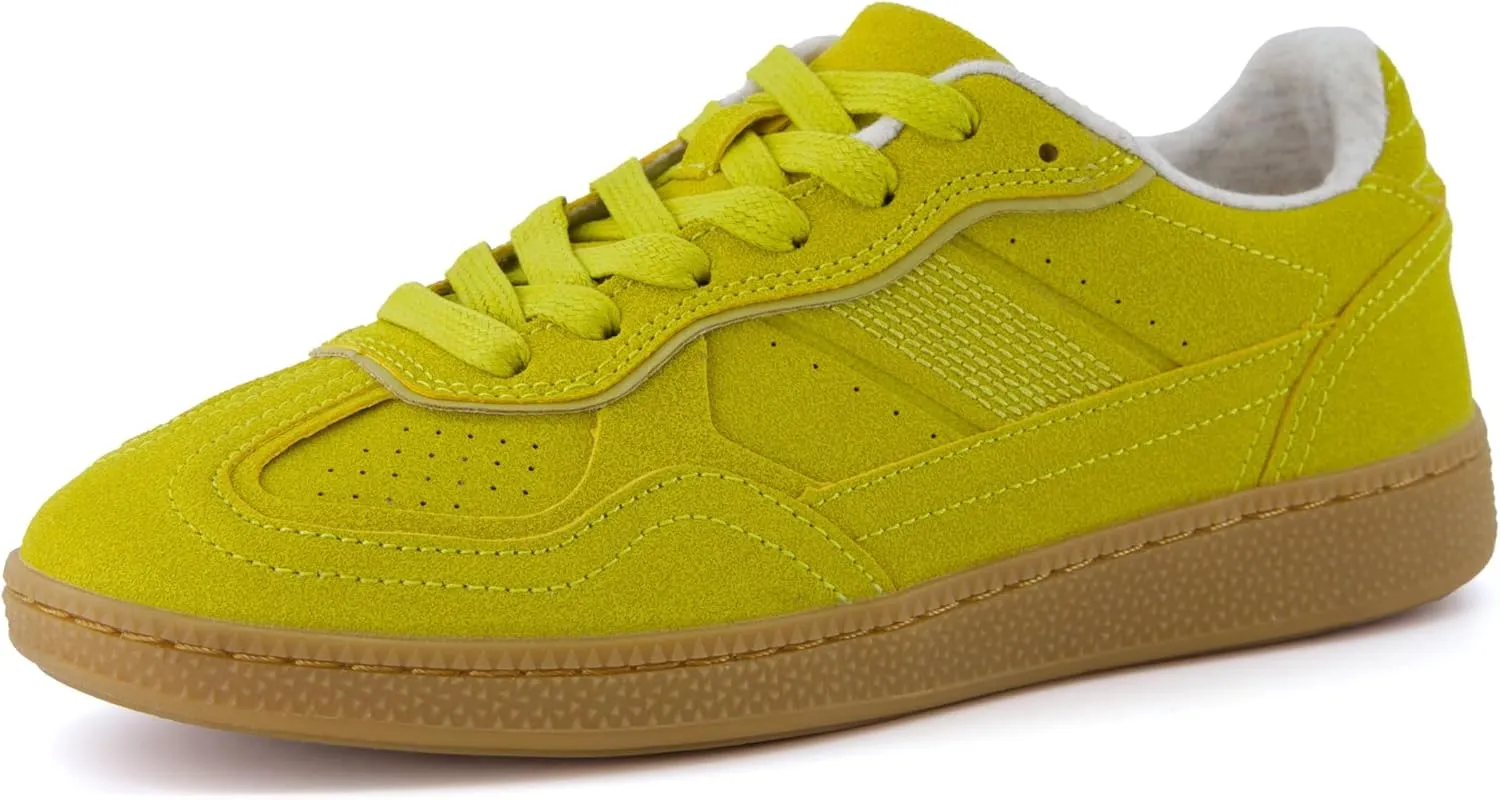 CUSHIONAIRE Bettina Women's Retro Sneaker with Cushioned Insole and Durable Gum Sole