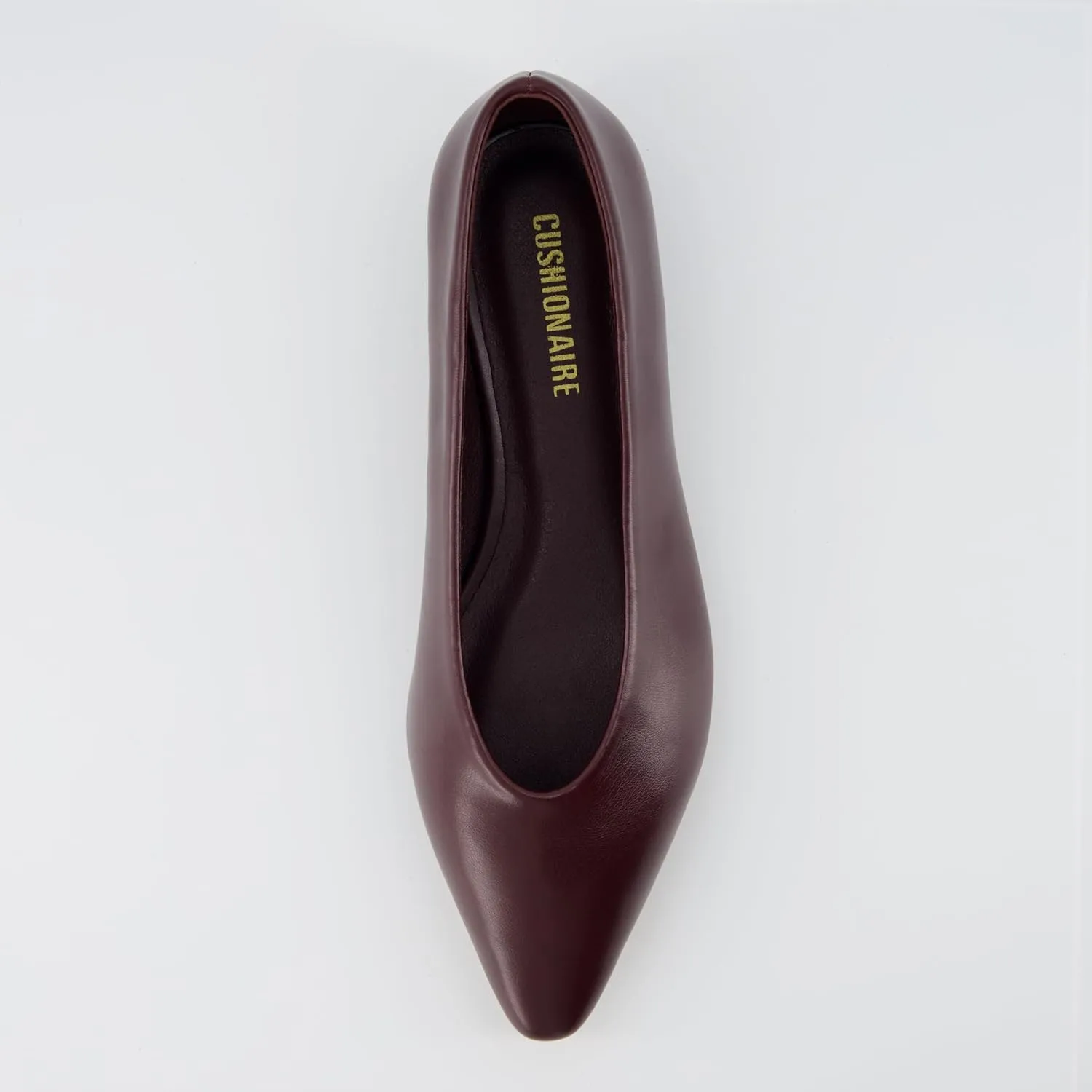 CUSHIONAIRE Gabor Women's Pointed Toe Slip-On Flat  Memory Foam, Wide Widths Available