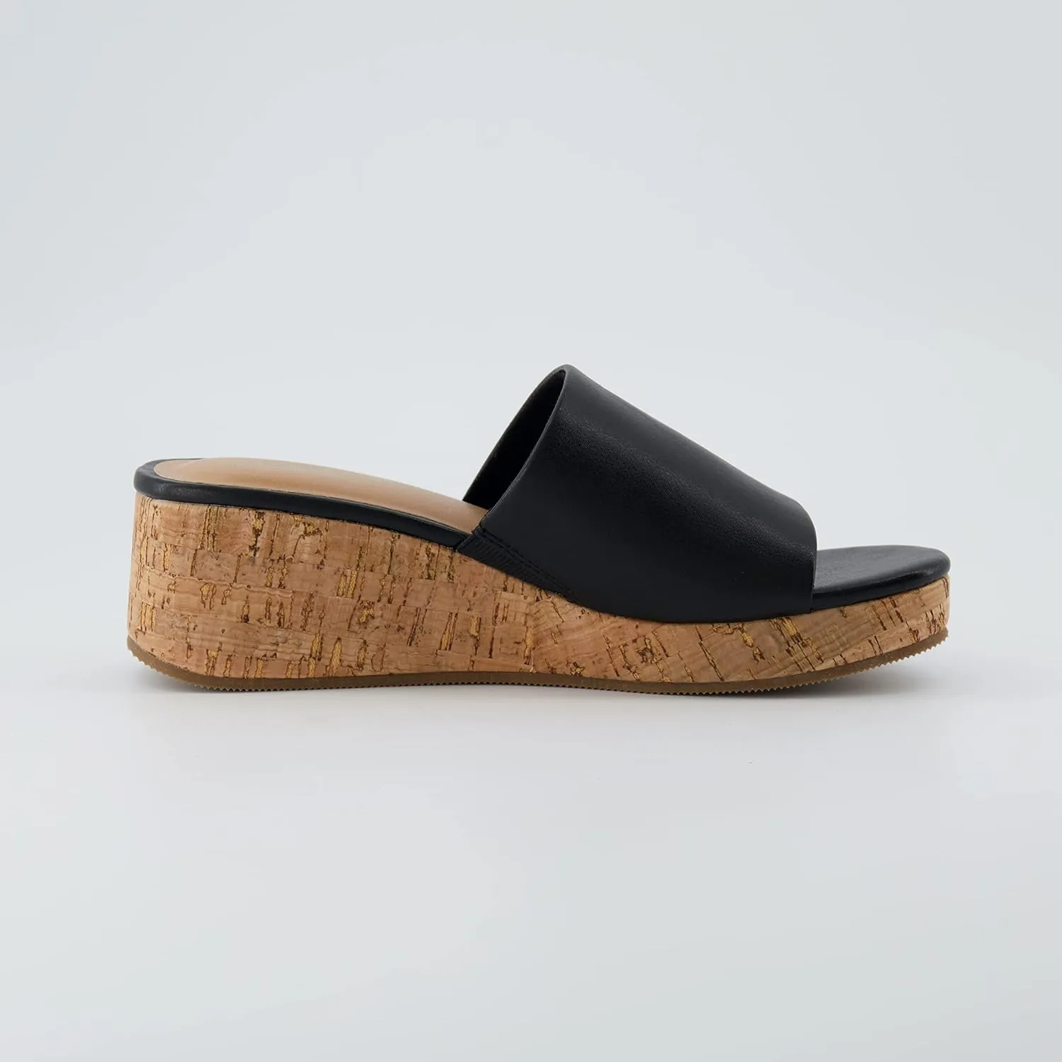 CUSHIONAIRE Women's Nano cork wedge sandal  Memory Foam, Wide Widths Available