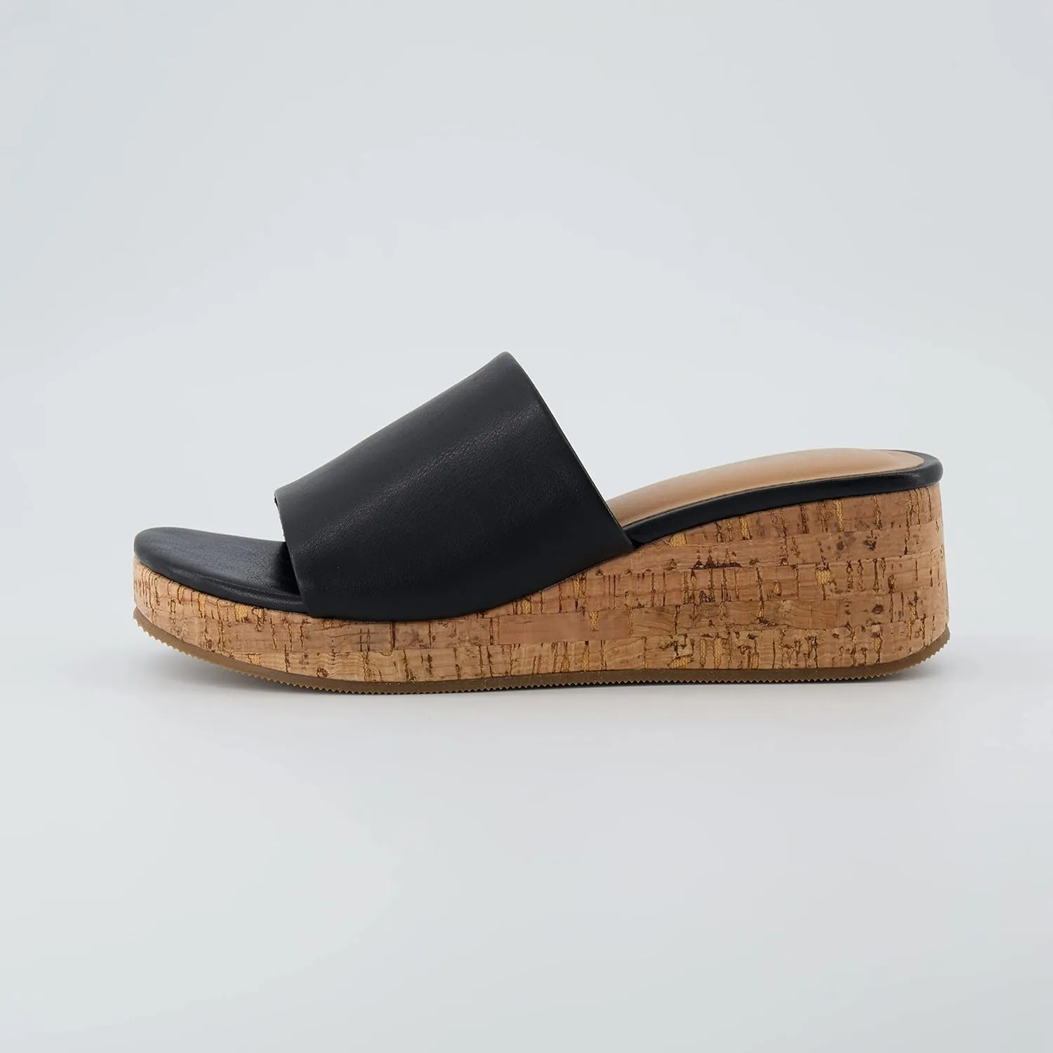 CUSHIONAIRE Women's Nano cork wedge sandal  Memory Foam, Wide Widths Available