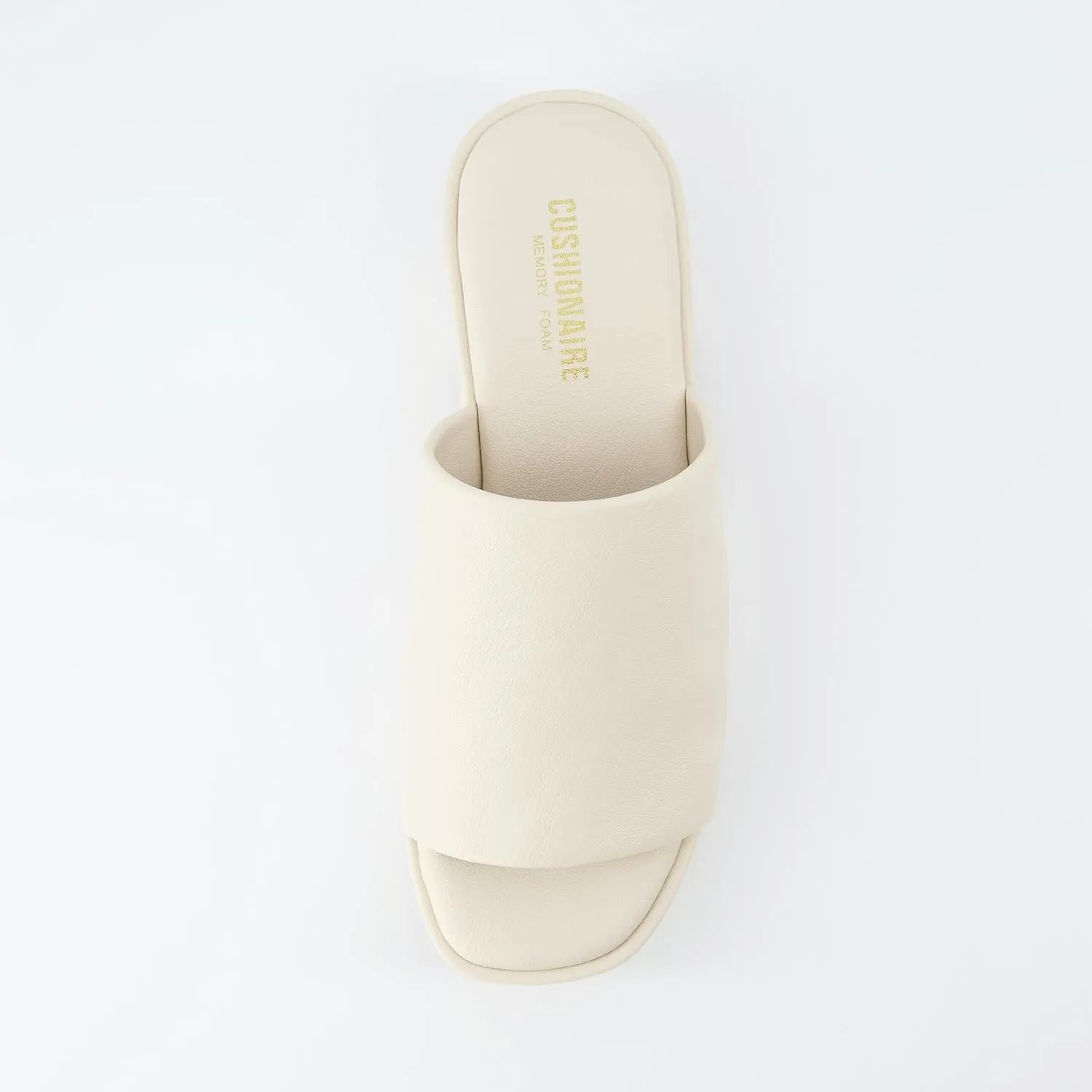 CUSHIONAIRE Women's Spin one band platform sandal with  Memory Foam