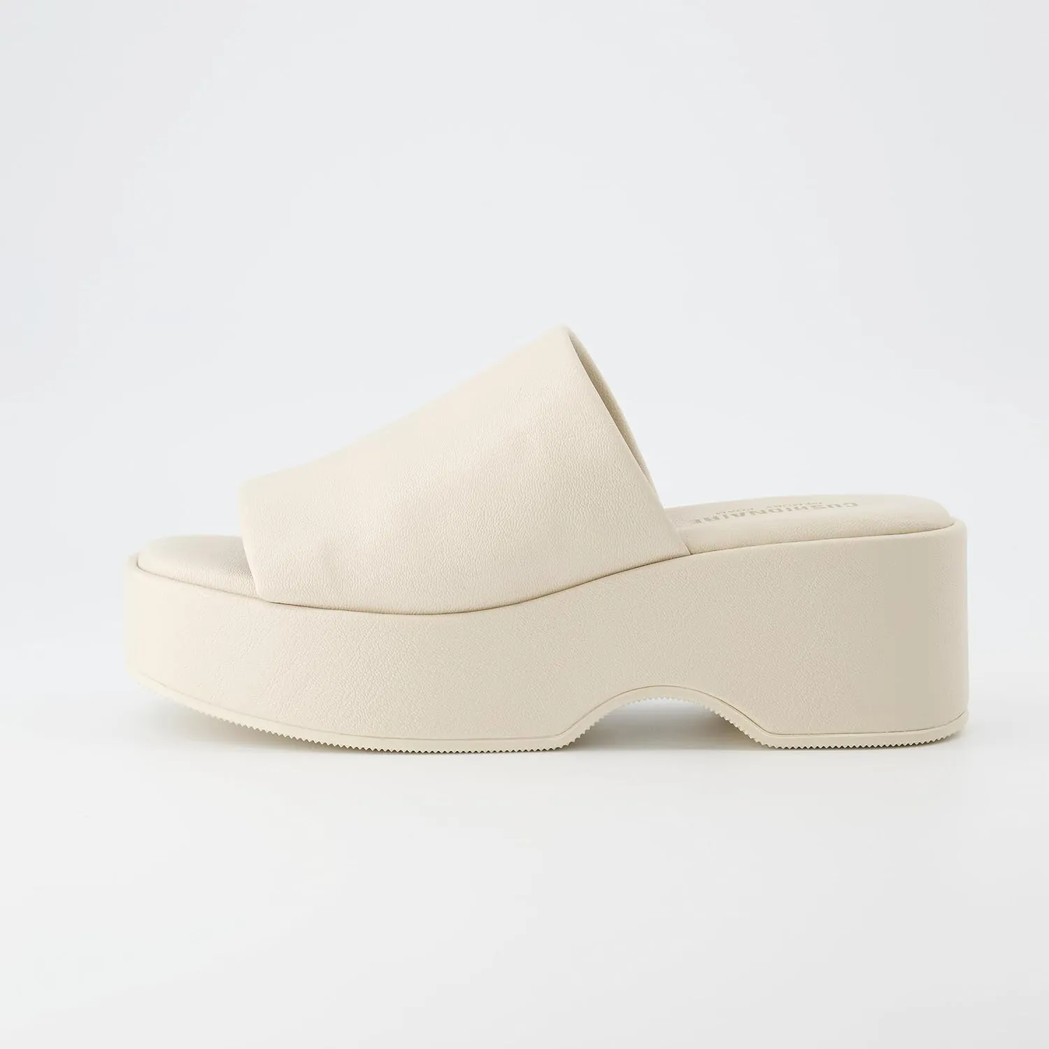 CUSHIONAIRE Women's Spin one band platform sandal with  Memory Foam
