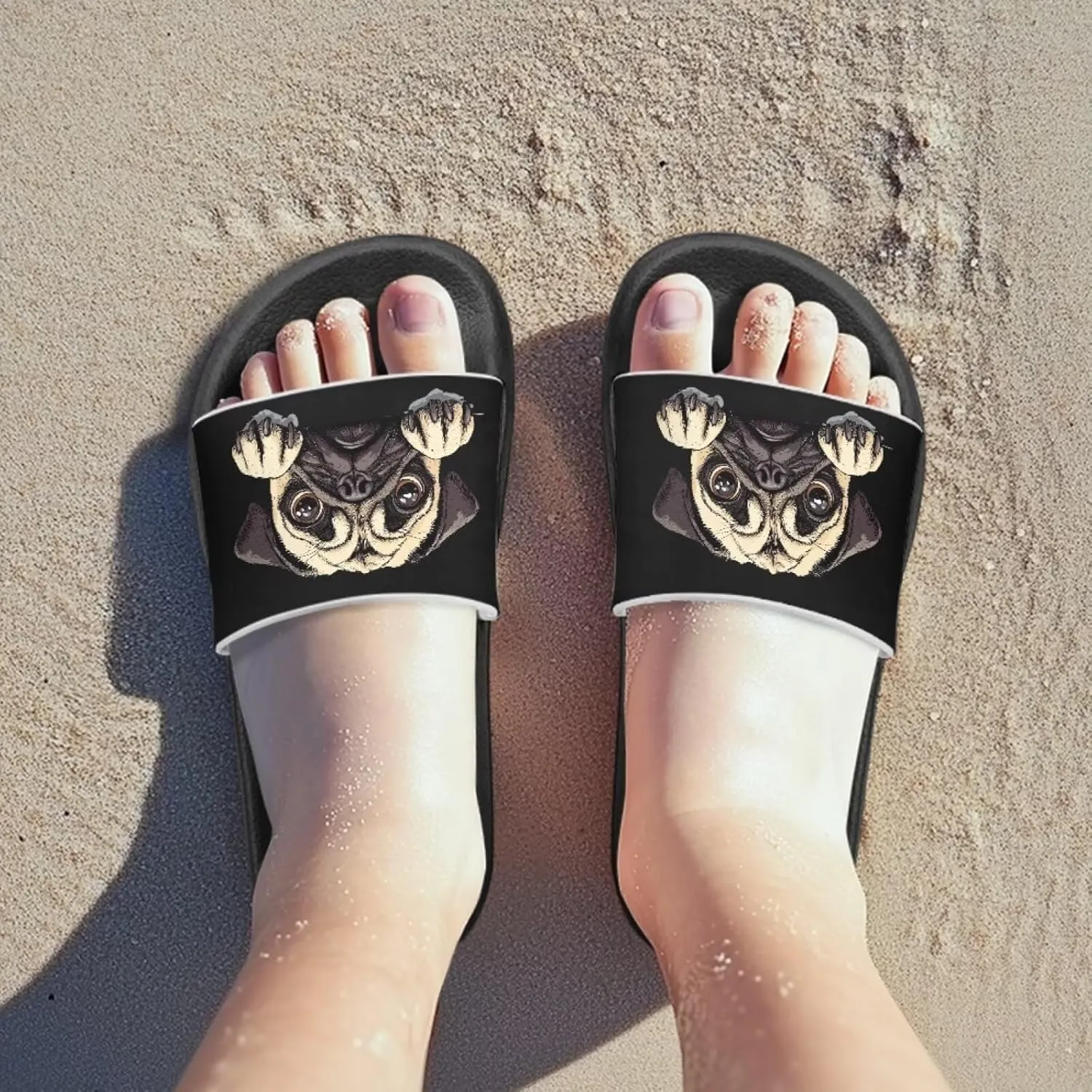 Cute Animals Summer Slippers for Boys Girls Indoor Kids Slide Sandals Comfort Cushion Footbed House Slipper