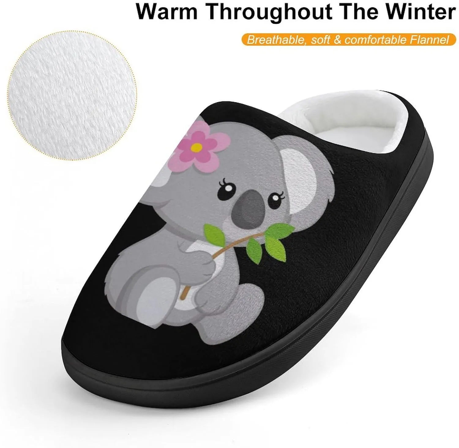 Cute Koala Cute Slippers For Girls Boys Anti Slip House Slipper Warm Shoes For Indoor Outdoor