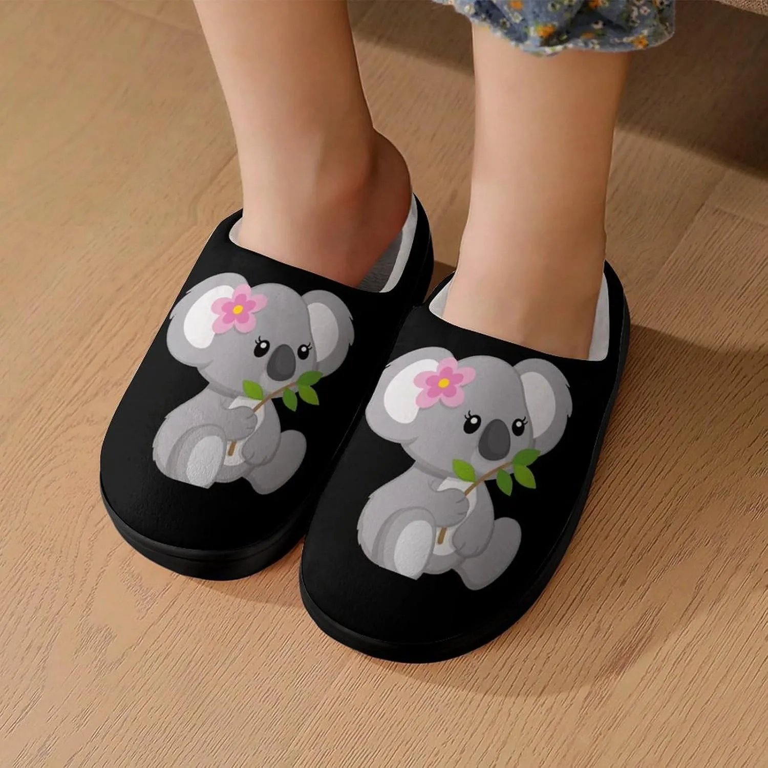 Cute Koala Cute Slippers For Girls Boys Anti Slip House Slipper Warm Shoes For Indoor Outdoor