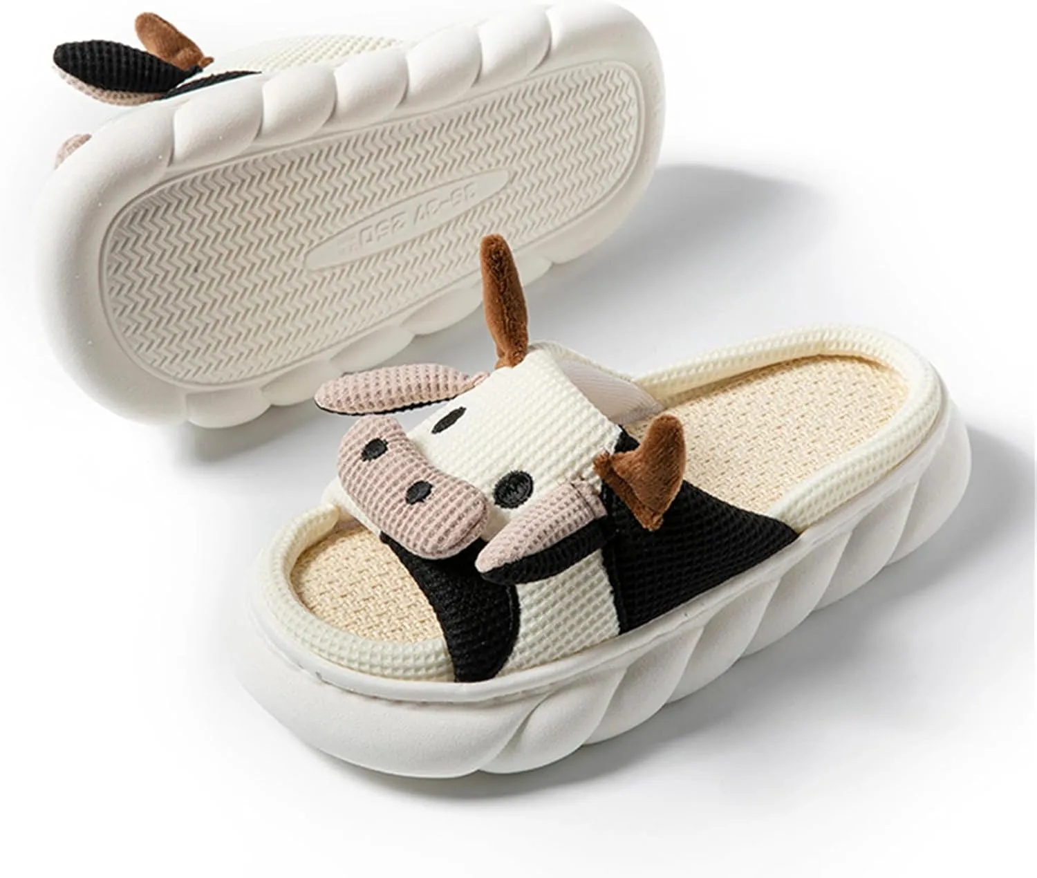 Cute Rabbit Lace Slippers, Animal Linen Slippers for Summer, Couple's Home Shoes