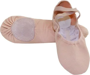Danzcue Adult Stretch Canvas Split Sole Ballet Slipper