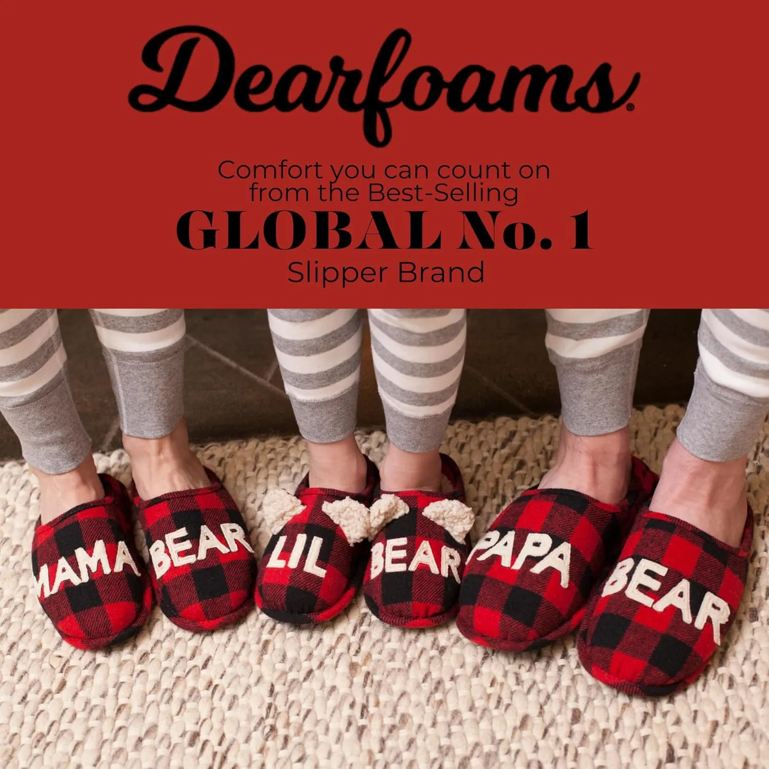 Dearfoams Men's Papa Bear Slipper