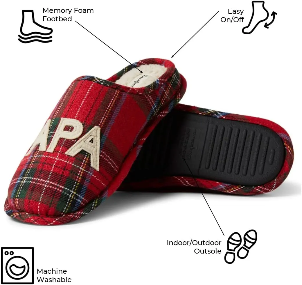 Dearfoams Men's Papa Bear Slipper