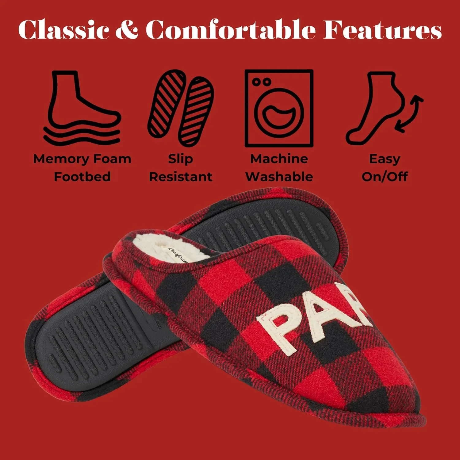 Dearfoams Men's Papa Bear Slipper