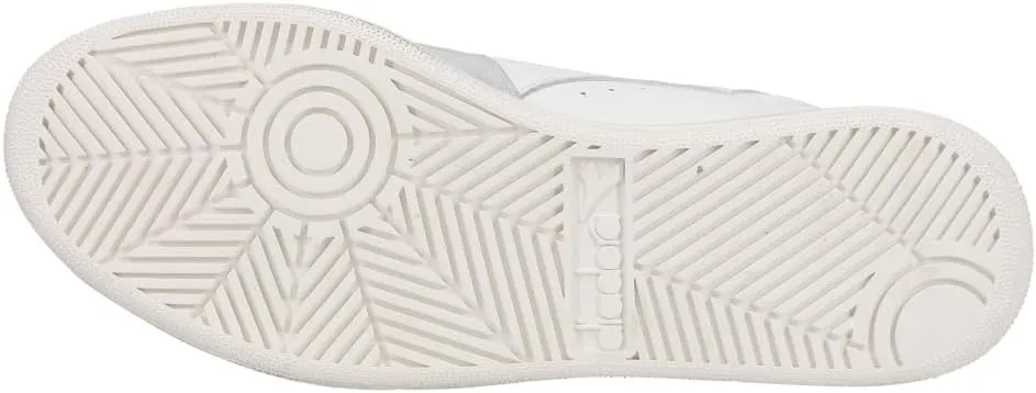 Diadora Mens B.Elite H Leather Dirty Lace Up Sneakers Shoes Casual - White
