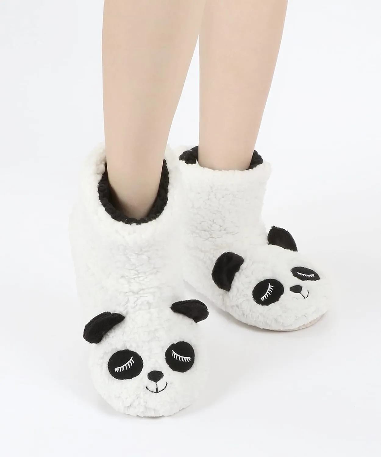 DICUIRD Slipper Socks for Women, Cozy Cute Animal House Indoor Socks with Soft Soles,Warm Fuzzy Sherpa Lined Booties Slippers with Non Slip Bottom,Womens Winter Christmas Gifts