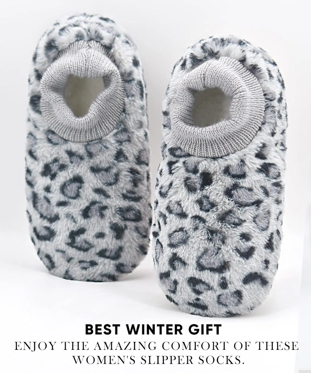 DICUIRD Slipper Socks with Grippers for Women,Winter Cozy&Comfy Boot Slippers for Women