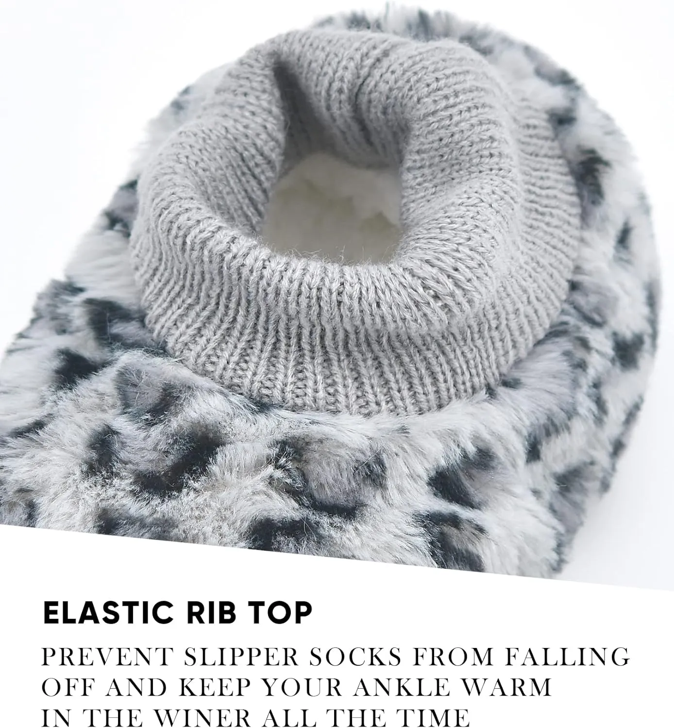 DICUIRD Slipper Socks with Grippers for Women,Winter Cozy&Comfy Boot Slippers for Women
