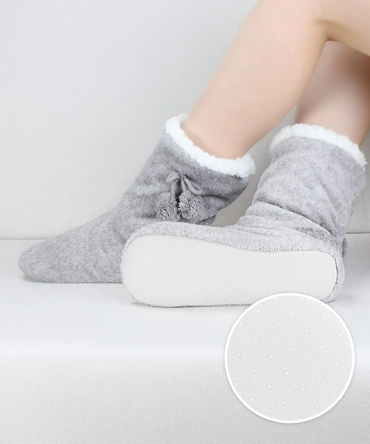 DICUIRD Womens Cozy&Warm Slipper Socks with Grippers-House Socks