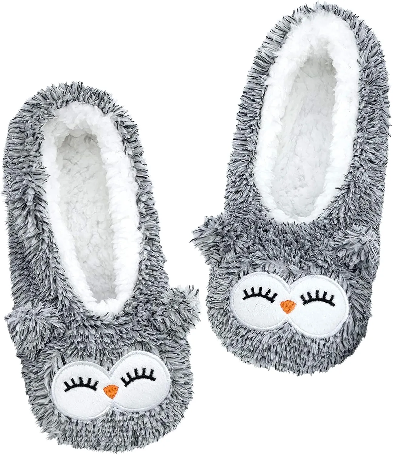 DICUIRD Womens Slipper Socks Low Cut Comfy&Warm Animal Non-skid Bedroom Slippers