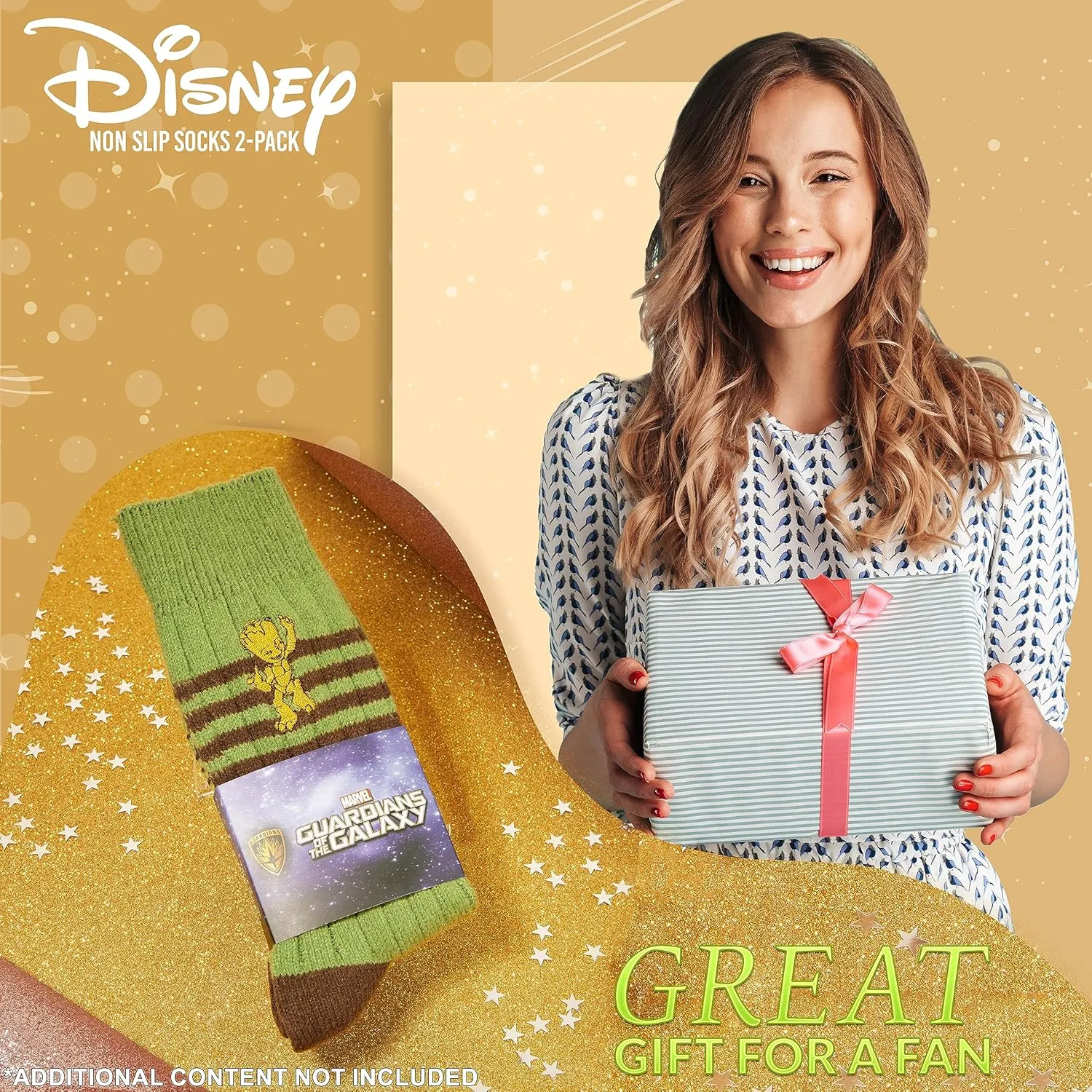 Disney Stitch Bed Socks for Women Teenagers Warm Baby Yoda Slipper Socks Non Slip One Size Stitch Gifts