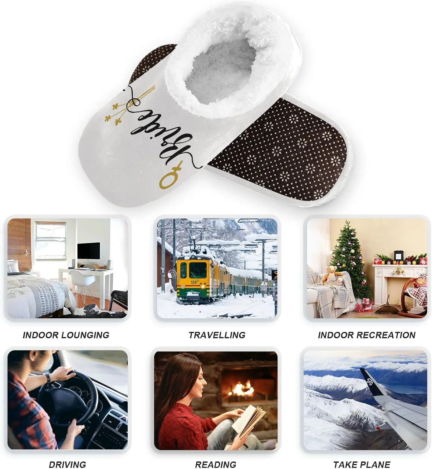 DOMIKING Groom Wedding Bride Slippers Bridesmaid Bridal Bed Slippers for Unisex Women Men M