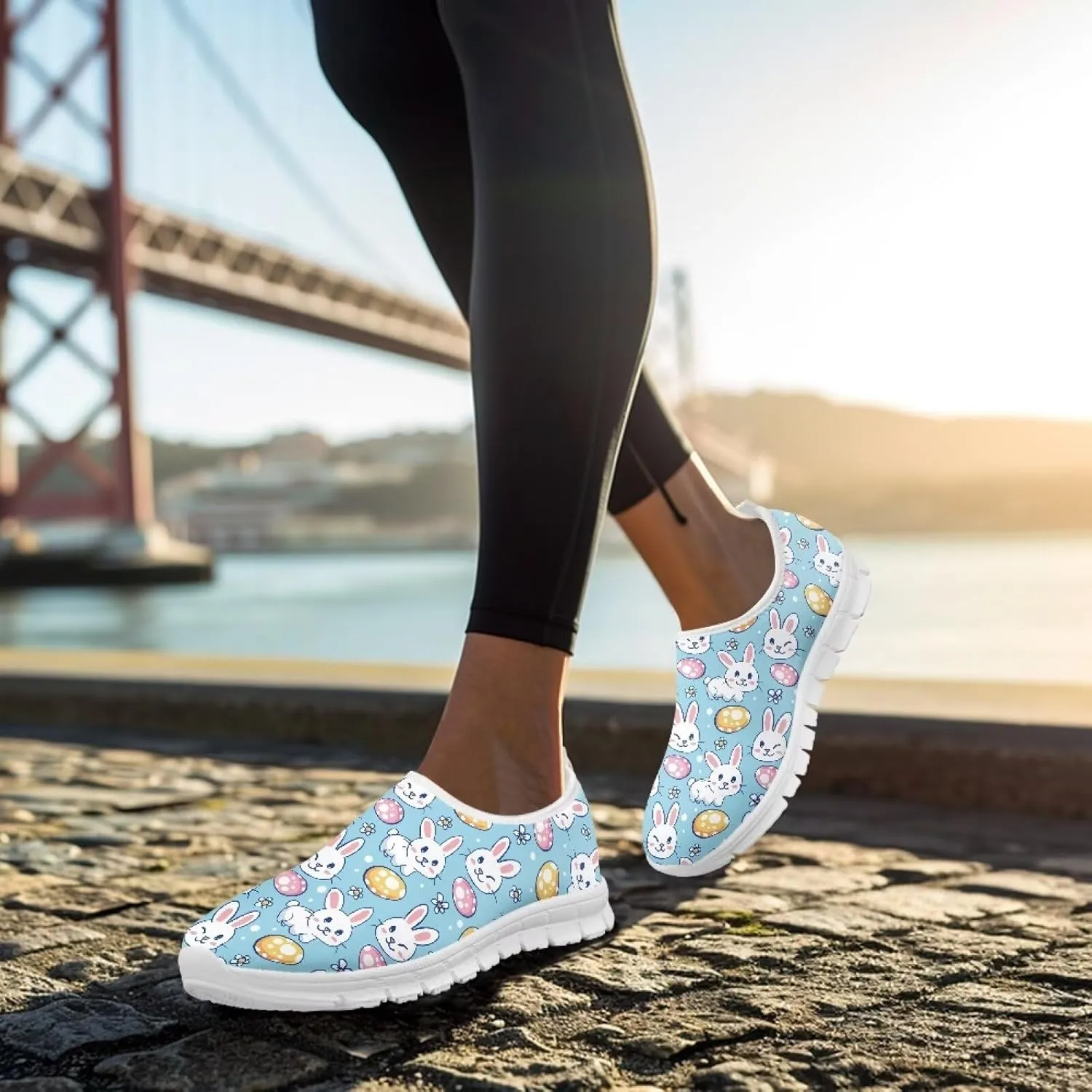 Doojoayie Shoes for Women Slip On Sneakers Novelty Holiday Couple Shoes Flat
