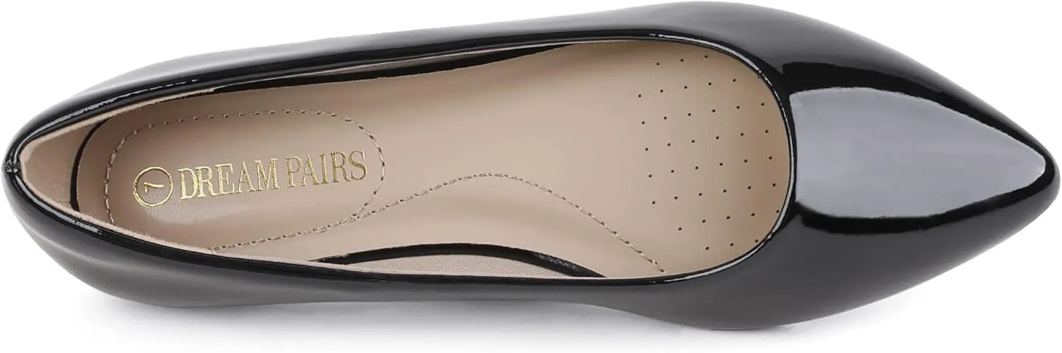 DREAM PAIRS Women's Dress Pointed Toe Flats Ballet Comfort Soft Slip On Casual Flat Shoes for Work Office Business