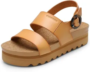 DREAM PAIRS Women's Orthopedic Arch Support Platform Sandals Comfortable Cork Sole Low Wedges Sandals Flatform Summer Dress Shoes Cute Buckle Wedges for Beach