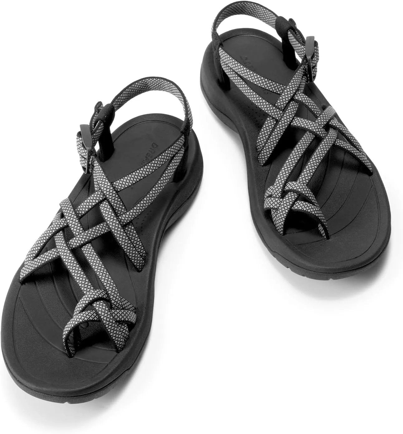 DREAM PAIRS Women's Walking Sandals With Arch Support Elastic Strap Summer Sport Athletic Casual Hiking Outdoor Sandal