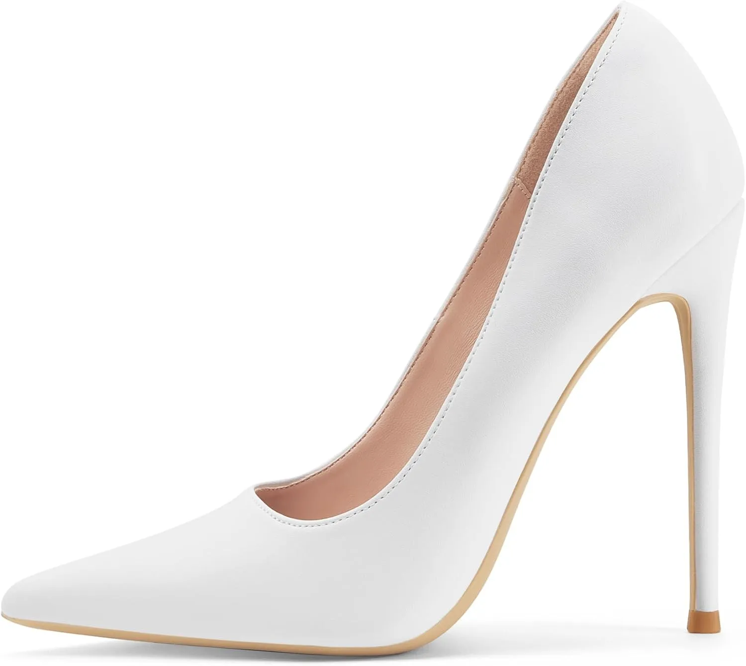 Elisabet Tang Women Pumps, Pointed Toe High Heel 4.7 inch/12cm Party Stiletto Heels Shoes Matte