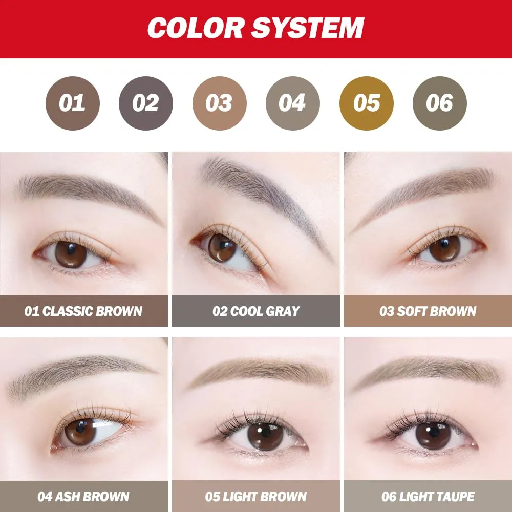 Espoir The Brow Balance Pencil #2 Cool Gray | Eye Brow Pencil that's Natural and Easy to Draw without Clumping | A Detailed and Rich Eyebrow Texture | Korean Makeup