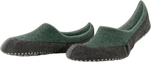 FALKE Men's Cosyshoe Invisible Stopper Socks Non-Slip Nubs on the Felt Sole Socks Comfortable Warm Plush Comfortable Breathable Climate Regulating Odour-Inhibiting Wool 1 Pair, Green Tundra Pine 7117