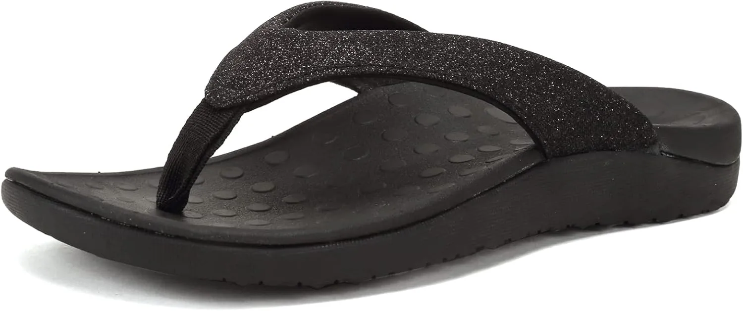 FANTURE Women Orthotic Arch Support Sandal for Comfortable Walk Thong Style Casual Flip Flops