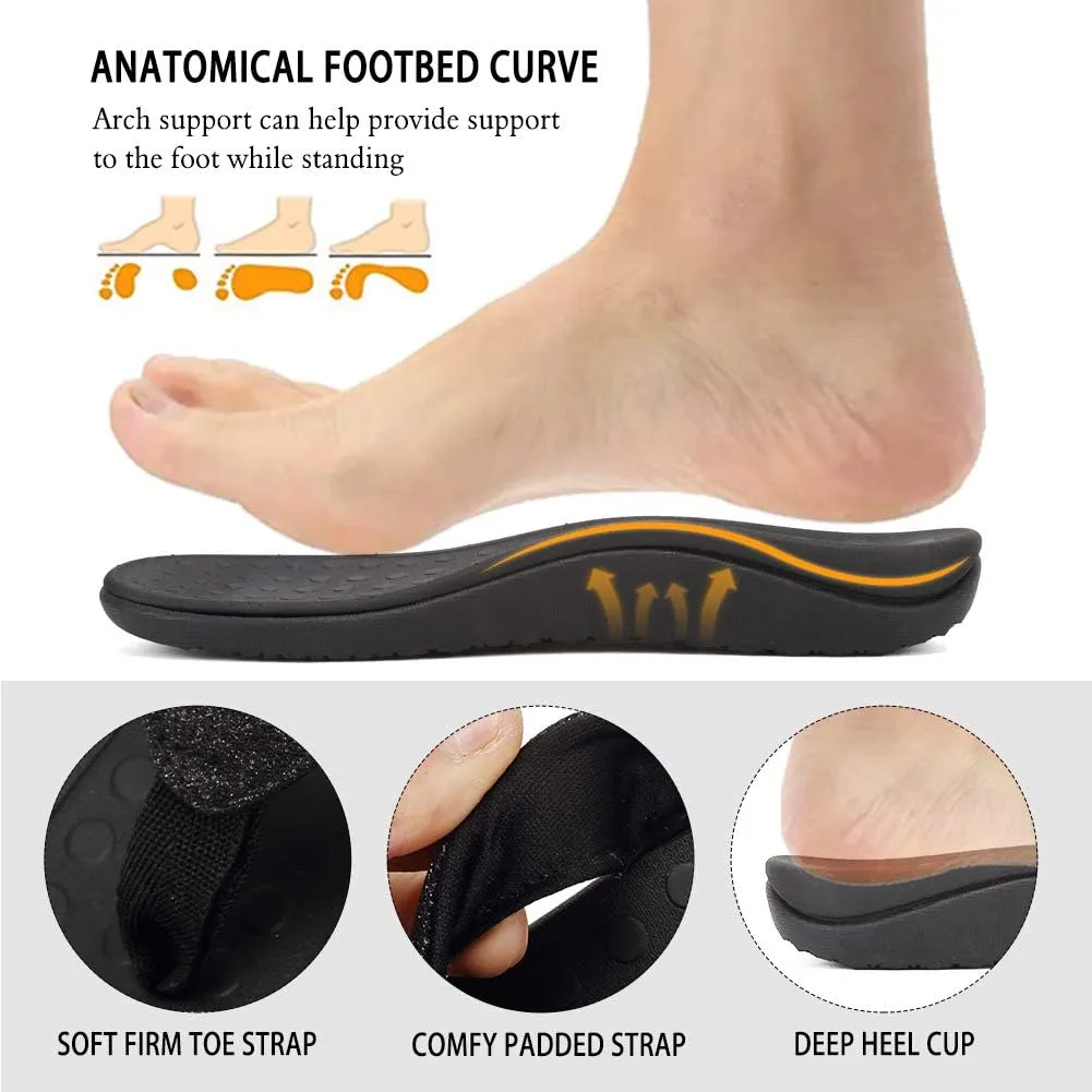FANTURE Women Orthotic Arch Support Sandal for Comfortable Walk Thong Style Casual Flip Flops