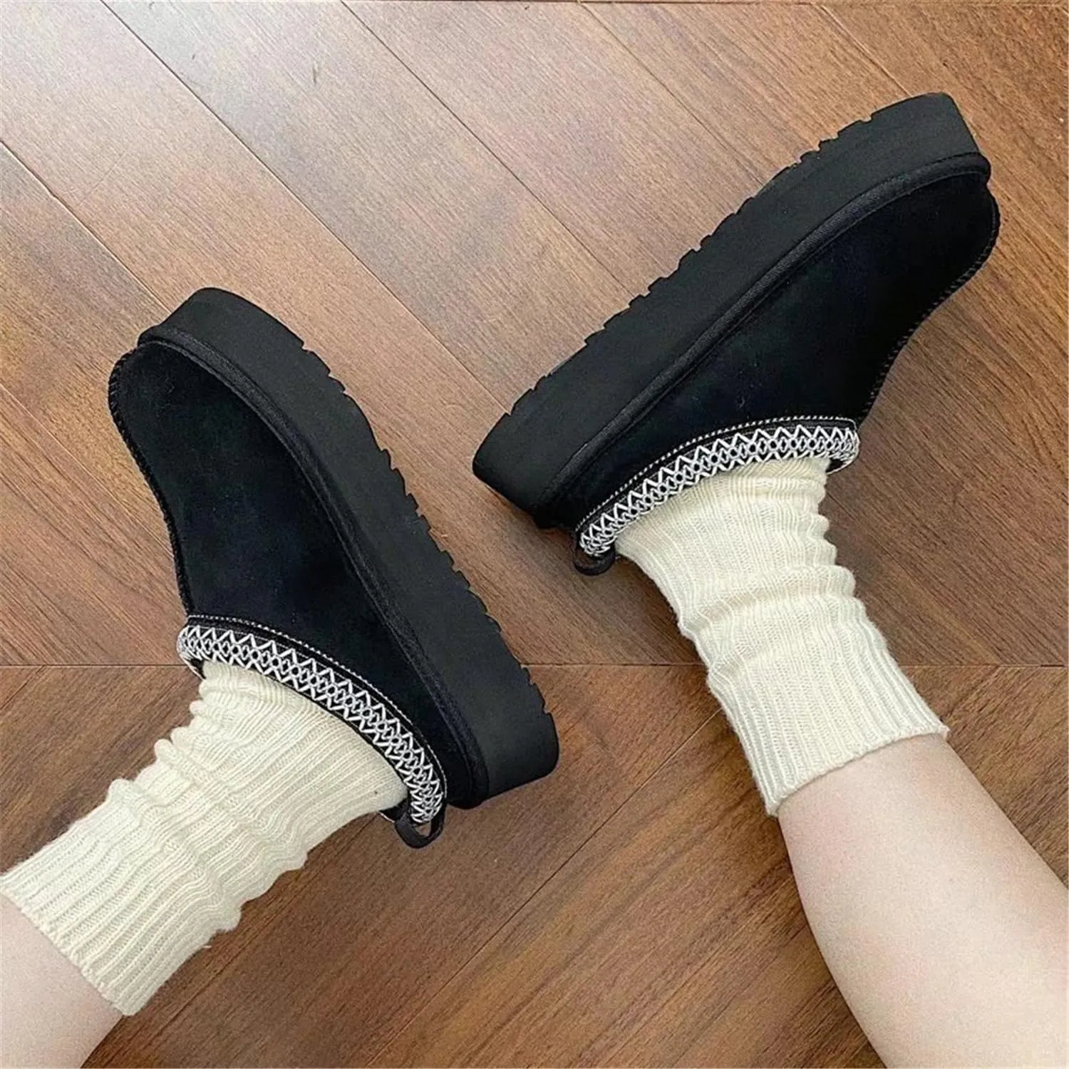 Fashion Winter plush platform Short Ankle boots for kids Fur Fleece Lined slippers girl boy warm Outdoor indoor House anti slip trend Mini boots little kids big kids