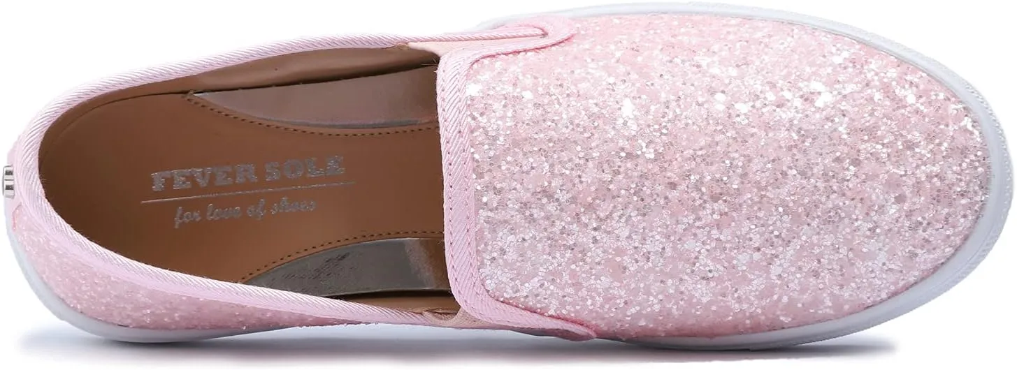 FEVERSOLE Women's Fashion Slip-On Sneaker Casual Flat Loafers