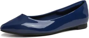 Feversole Womens Pointed Toe Macaroon Ballet Flat