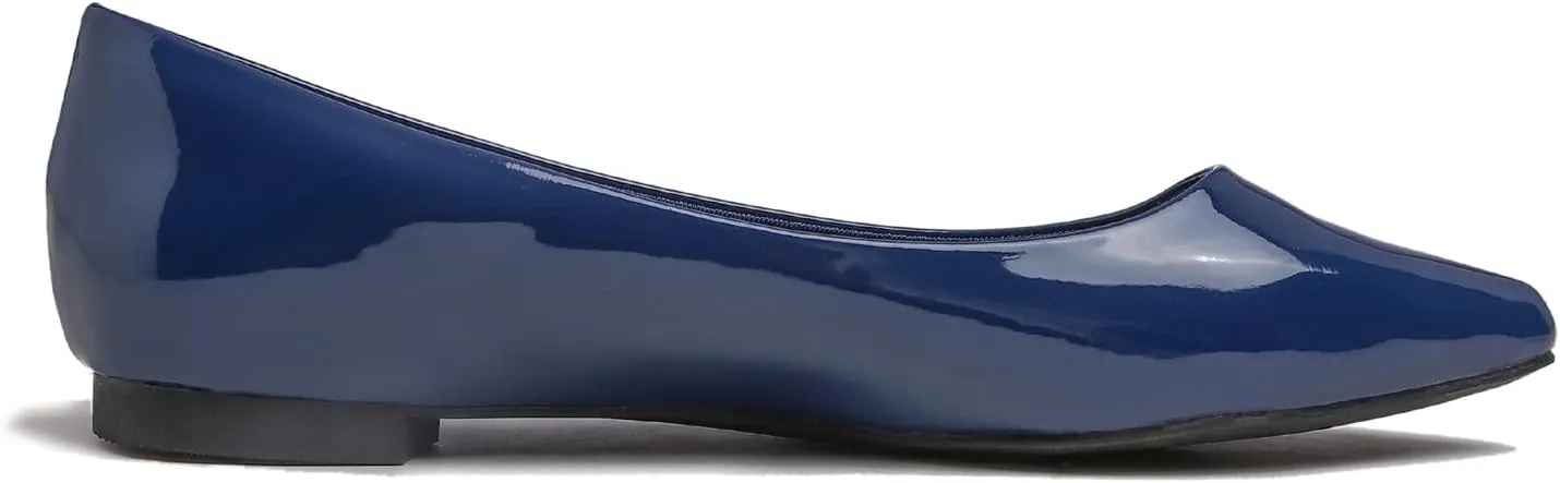 Feversole Womens Pointed Toe Macaroon Ballet Flat