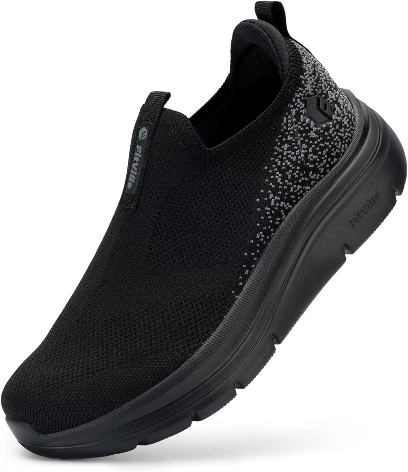 FitVille Women's Slip On Shoes Wide Walking Shoes for Women Slip On Sneakers for Flat Feet Plantar Fasciitis with Arch Support