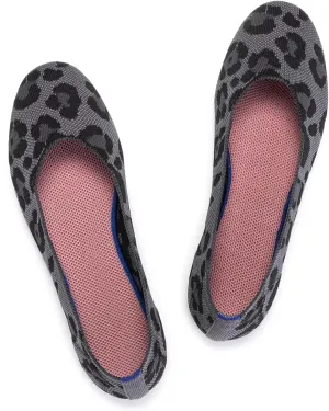 Frank Mully Women’s Ballet Flat Shoes Knit Dress Shoes Round Toe Slip On Ballerina Walking Flats Shoes for Woman Low Wedge Comfort Soft