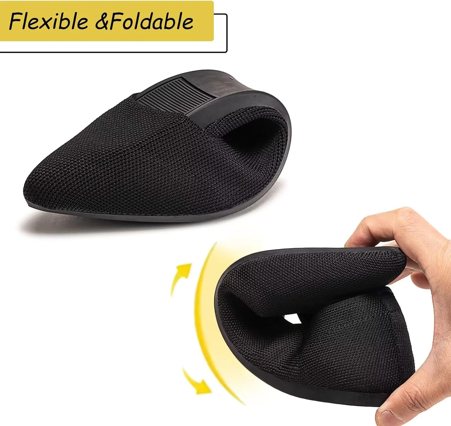 Frank Mully Womens Pointed Toe Flats Knit Dress Shoes Comfort Women Shoes Slip On Shoes for Woman Classic Softable Shoes Low Wedge