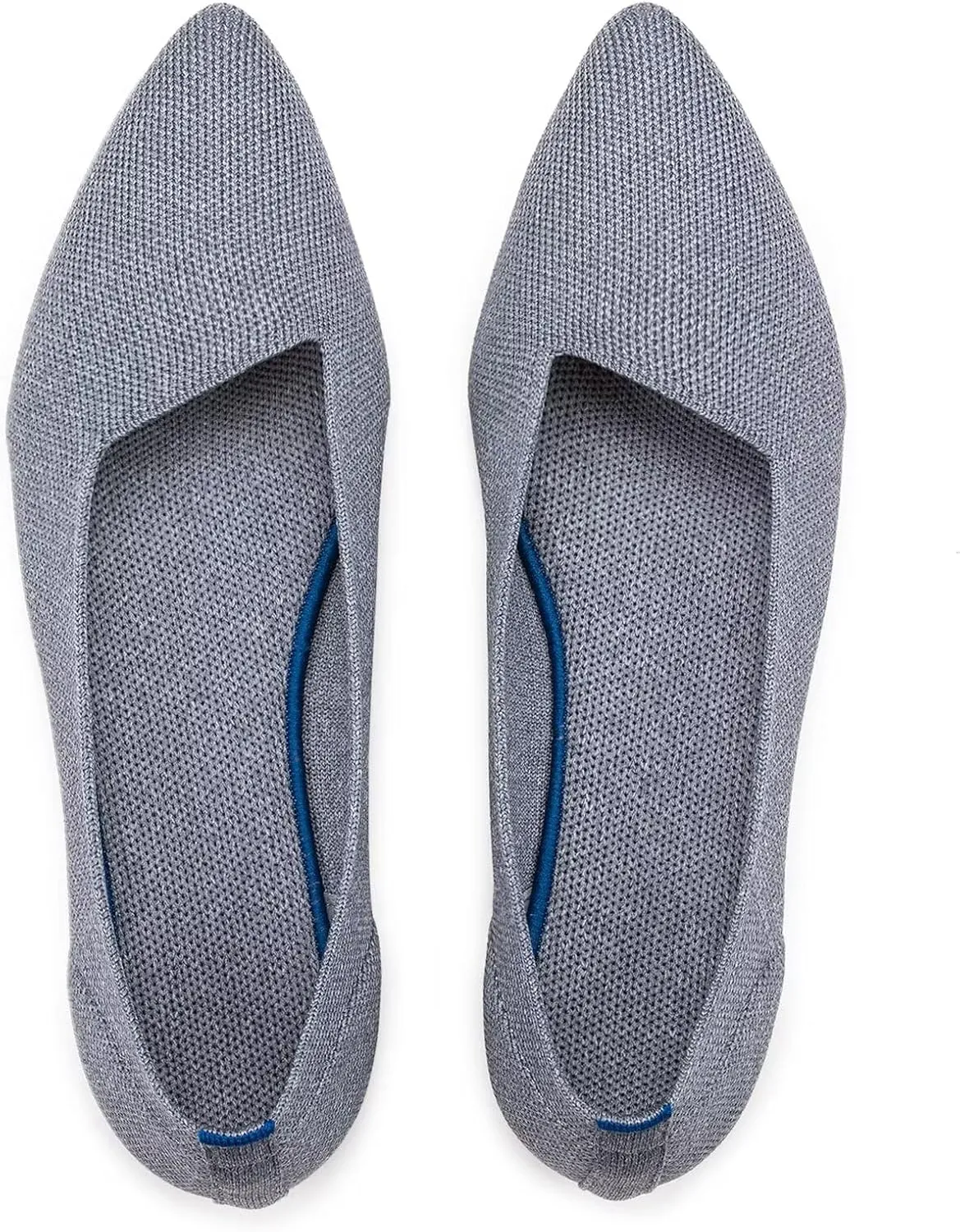 Frank Mully Womens Pointed Toe Flats Knit Dress Shoes Comfort Women Shoes Slip On Shoes for Woman Classic Softable Shoes Low Wedge