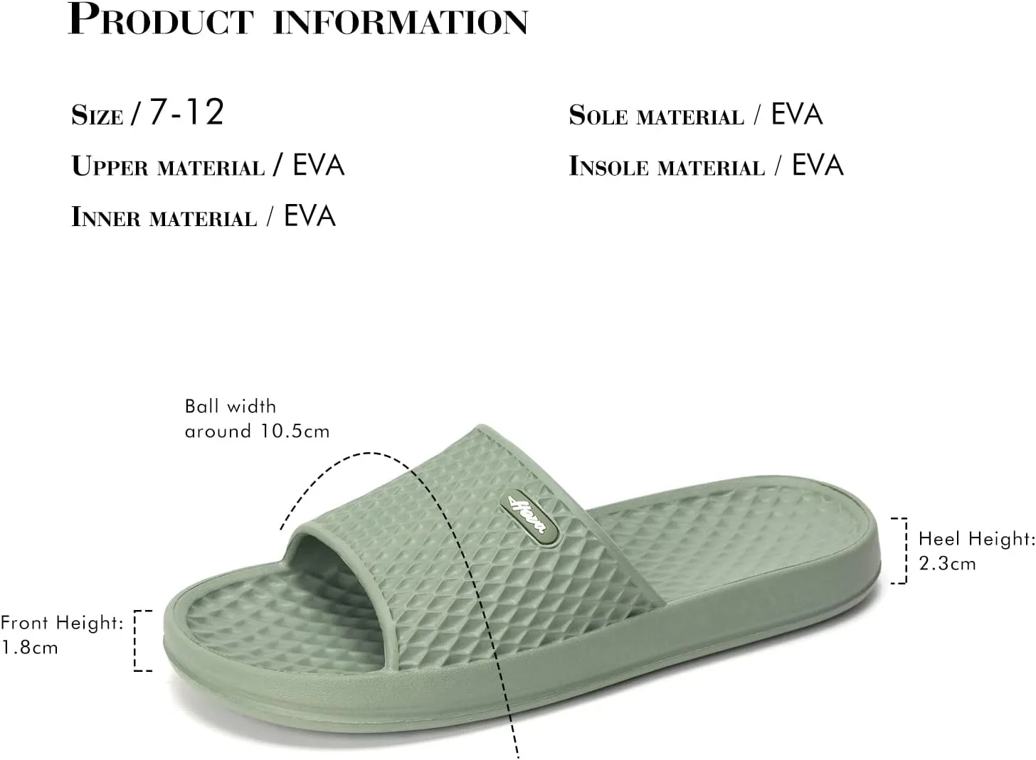 FUNKYMONKEY Mens Bathroom Shower Slippers Indoor Home Beach Non Slip Sandal