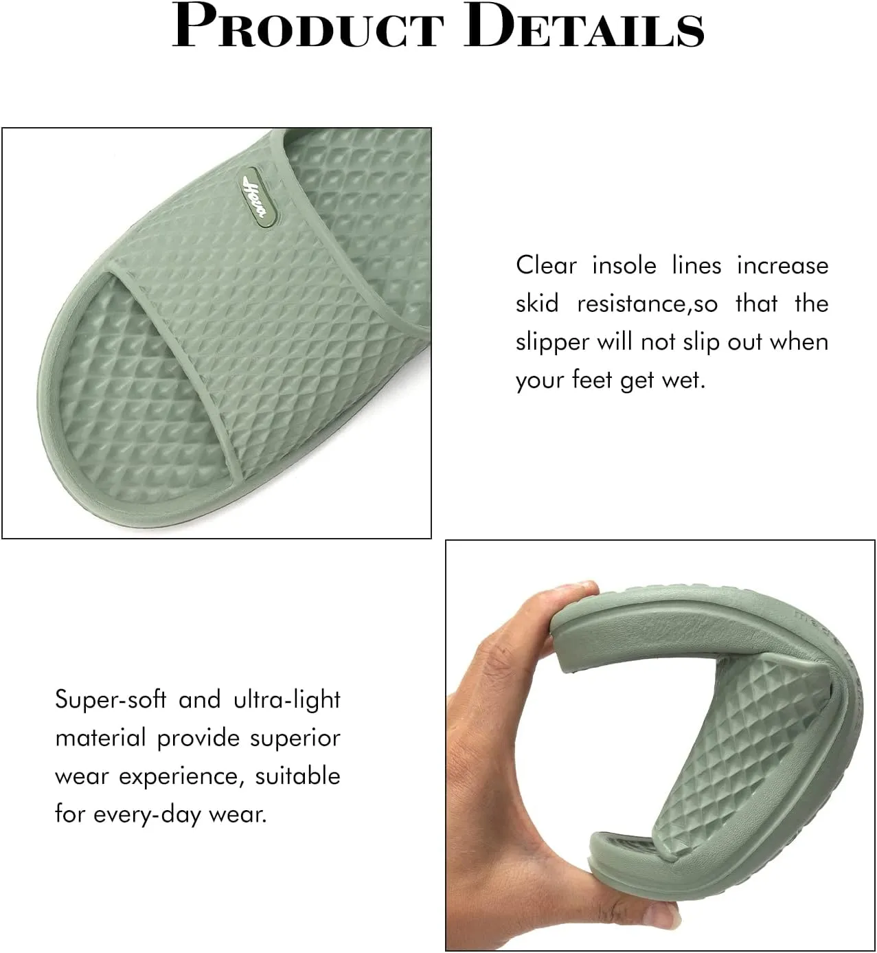 FUNKYMONKEY Mens Bathroom Shower Slippers Indoor Home Beach Non Slip Sandal