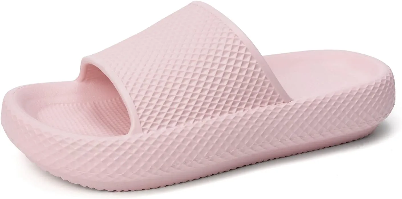 FUNKYMONKEY Slides for Women Quick Drying Non-Slip Bathroom Shower Sandals