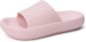 FUNKYMONKEY Slides for Women Quick Drying Non-Slip Bathroom Shower Sandals