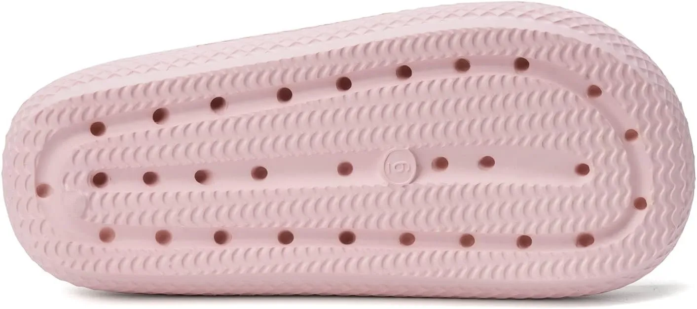FUNKYMONKEY Slides for Women Quick Drying Non-Slip Bathroom Shower Sandals