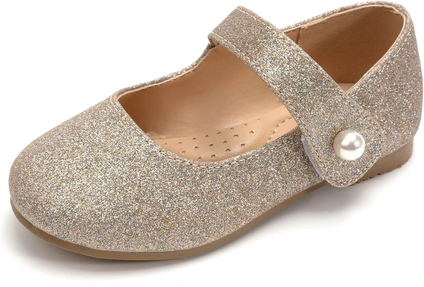 FUNKYMONKEY Toddler/Little Girl Mary Jane Dress Shoes Casual Slip on Ballet Flat