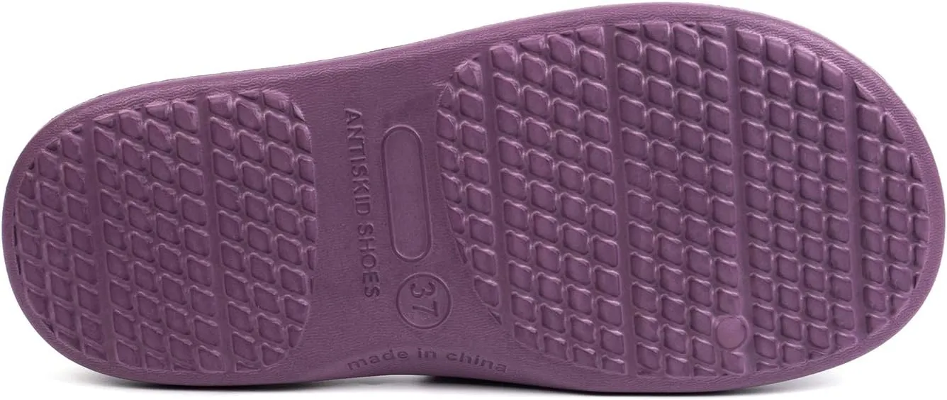 FUNKYMONKEY Womens Bathroom Shower Slippers Indoor Home Beach Non Slip Sandal