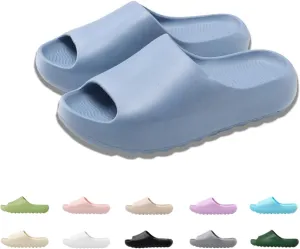 FUUPNN Cloud Slides for Women Men Adult Non Slip Slides Comfortable Lightweight House Slippers Open Toe Shower Shoes Indoor Outdoor Blue 41