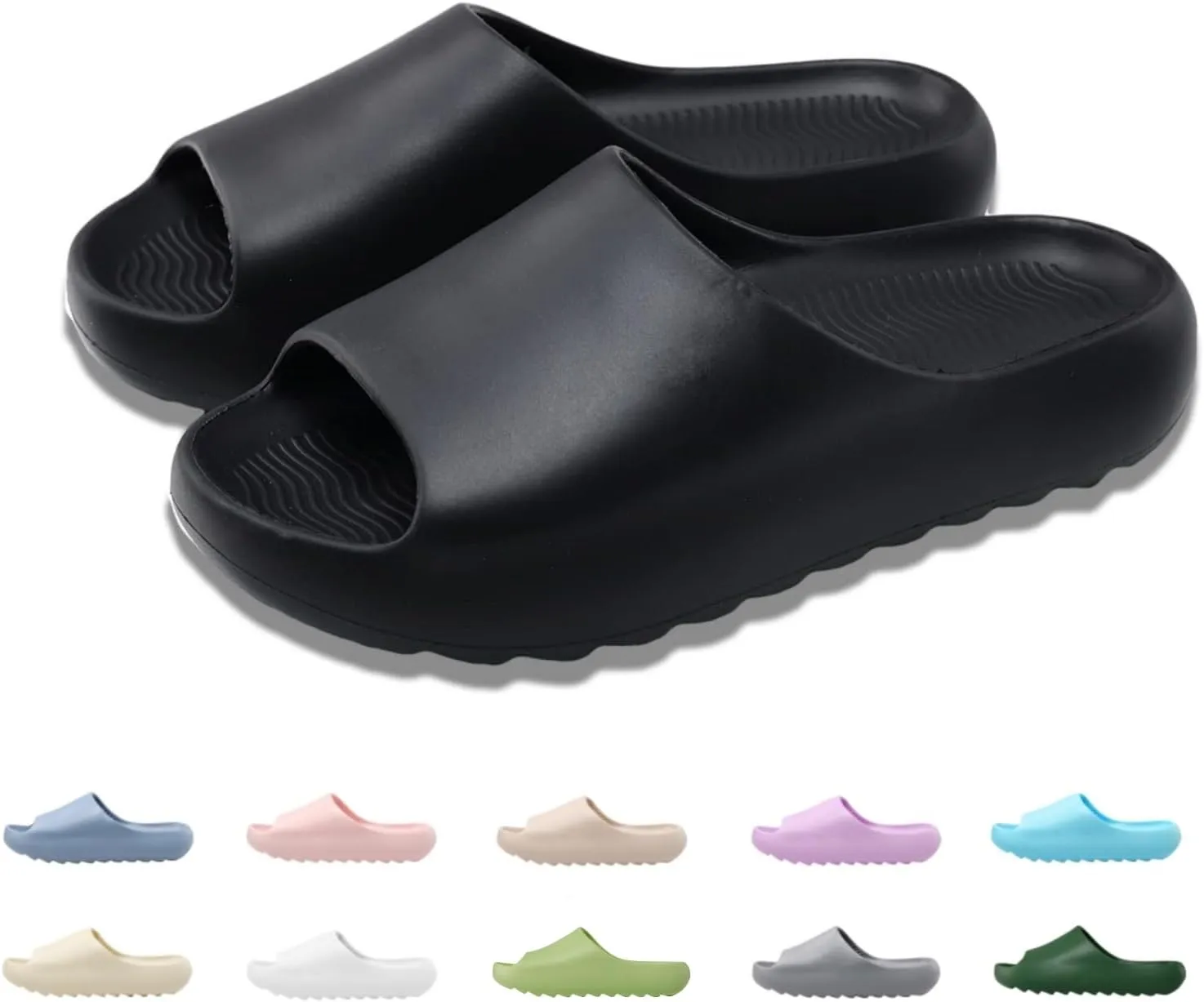 FUUPNN Kids Cloud Slides Non Slip Slides for Girls Boys Comfy Lightweight Toddler Sandals Open Toe House Slippers Indoor Outdoor