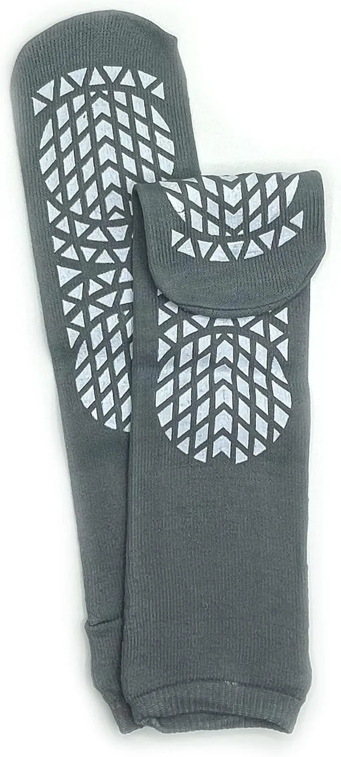 GBM Secure Step Double-Sided Tread Non Slip Safety Socks, 4 Pair